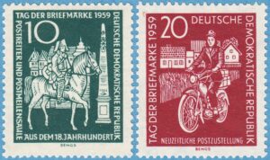 DDR 1959 M735-6** frimärkets dag 2 kpl