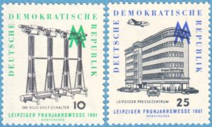 DDR 1961 M813-4** Leipzig vårmässa 2 kpl