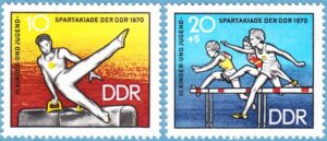 DDR 1970 M1594-5** ungdomens spartakiad Berlin 2 kpl