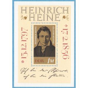 DDR 1972 M1814 BL37** Heinrich Heine