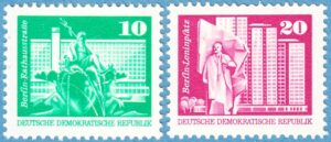 DDR 1973 M1868-9** Neptun fontän – Lenin monument 2 kpl