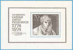 DDR 1974 M1962 BL40** Caspar David Friedrich – självporträtt