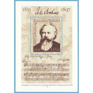 DDR 1983 M2764 BL69** Johannes Brahms – kompositör